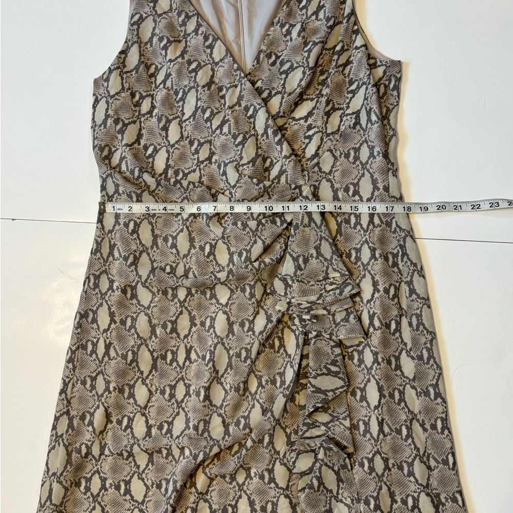 Lauren Ralph Lauren Snake Print Ruffle Mini Dress - Picture 9 of 10